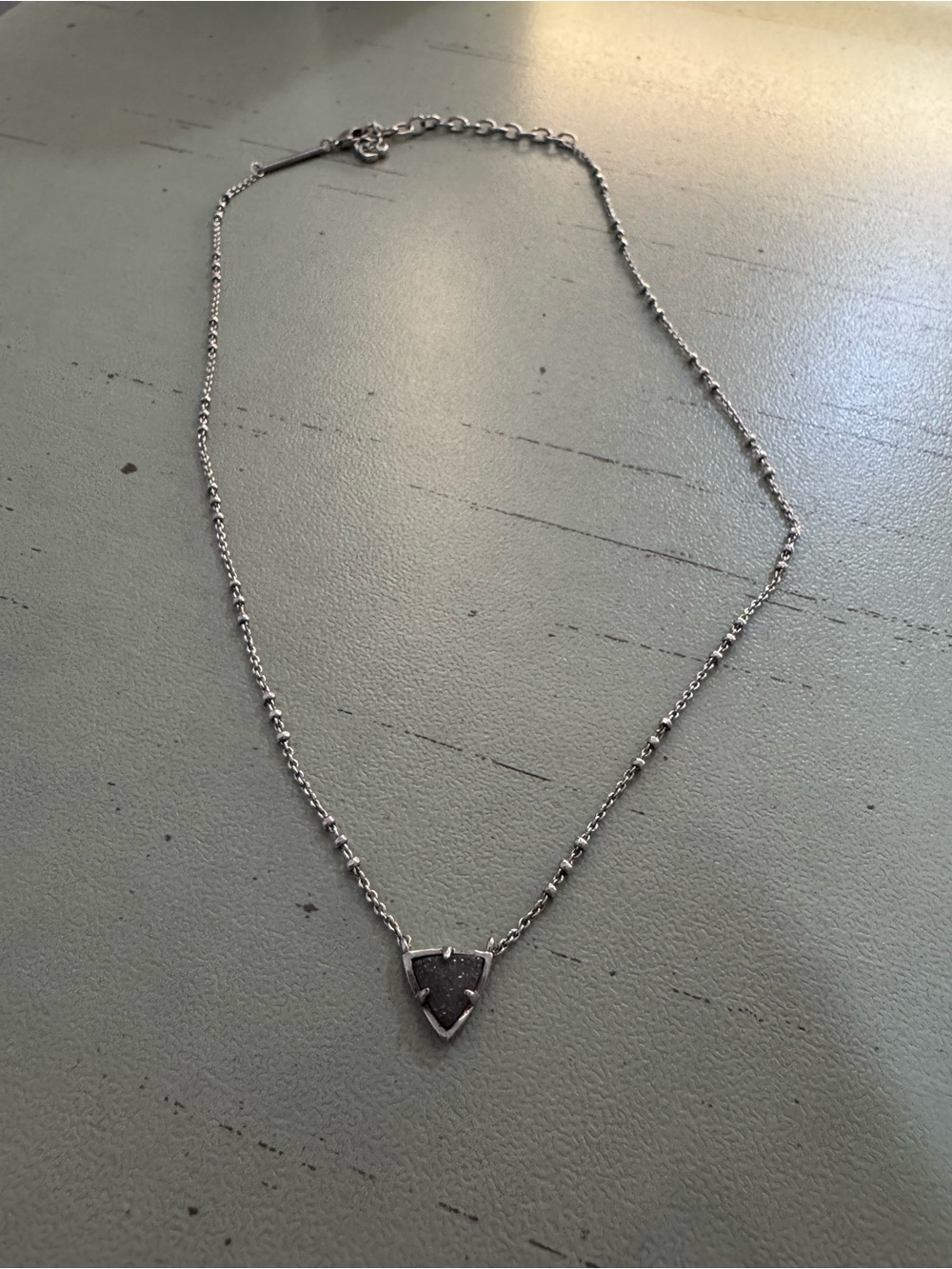 Kendra Scott Silver Triangle Pendant Necklace
